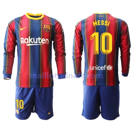 Maillot de Foot FC Barcelone Lionel Messi 10 Domicile 2020-21 Manches Longues - Enfant Maillot de Foot FC Barcelone Lionel Messi 10 Domicile 2020-21 Manches Longues - Enfant